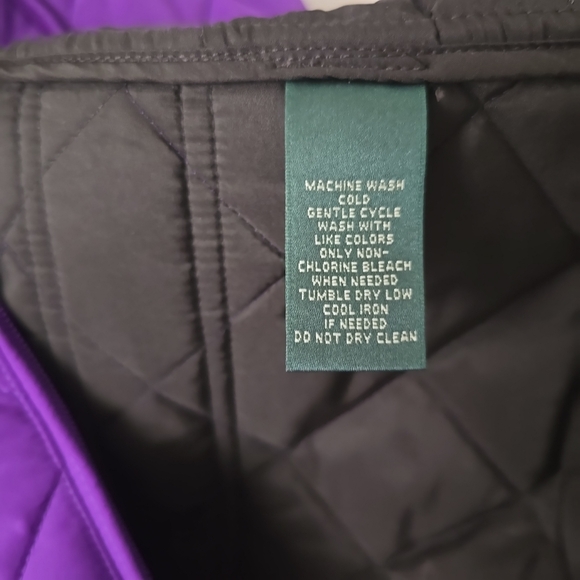 Lauren Ralph Lauren Purple Diamond Quilted Full-Zip Vest Size XL - Picture 10 of 14